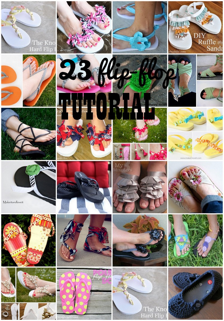 23 flip-flop tutorial diy summer sandals