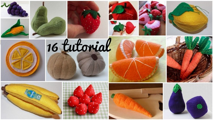 16 felt vegetable and fruit tutorial - varrt zöldség tutoriálok